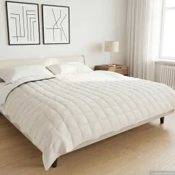 vidaXL Verzwaringsdeken Wit 230 x 220 cm 15 kg 100% Katoen 205T