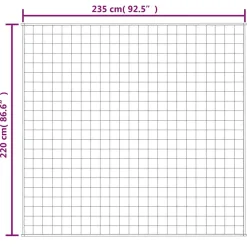 vidaXL Verzwaringsdeken 220x235 cm 15 kg stof grijs