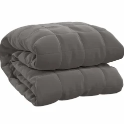 vidaXL Verzwaringsdeken 220x235 cm 15 kg stof grijs