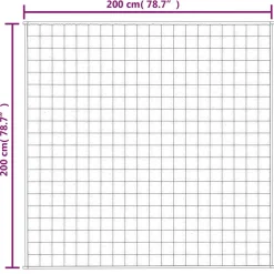 vidaXL Verzwaringsdeken 200x200 cm 13 kg stof grijs