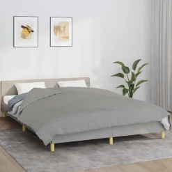 vidaXL Verzwaringsdeken 200x200 cm 13 kg stof grijs