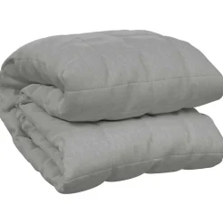 vidaXL Verzwaringsdeken 200x200 cm 13 kg stof grijs