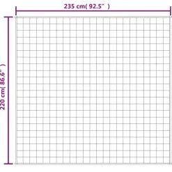 vidaXL Verzwaringsdeken 220x235 cm 15 kg stof grijs