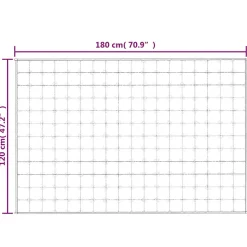 vidaXL Verzwaringsdeken 120x180 cm 9 kg stof lichtcrèmekleurig