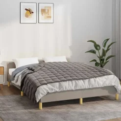 vidaXL Verzwaringsdeken 150x200 cm 11 kg stof grijs