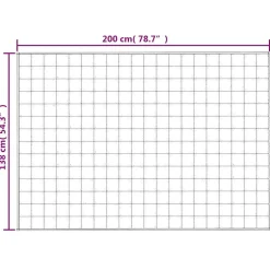 vidaXL Verzwaringsdeken 138x200 cm 10 kg stof grijs