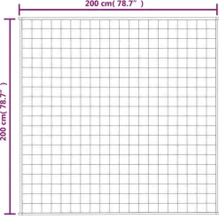 vidaXL Verzwaringsdeken 200x200 cm 13 kg stof blauw