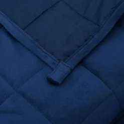 vidaXL Verzwaringsdeken 200x200 cm 13 kg stof blauw