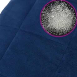vidaXL Verzwaringsdeken 200x200 cm 13 kg stof blauw