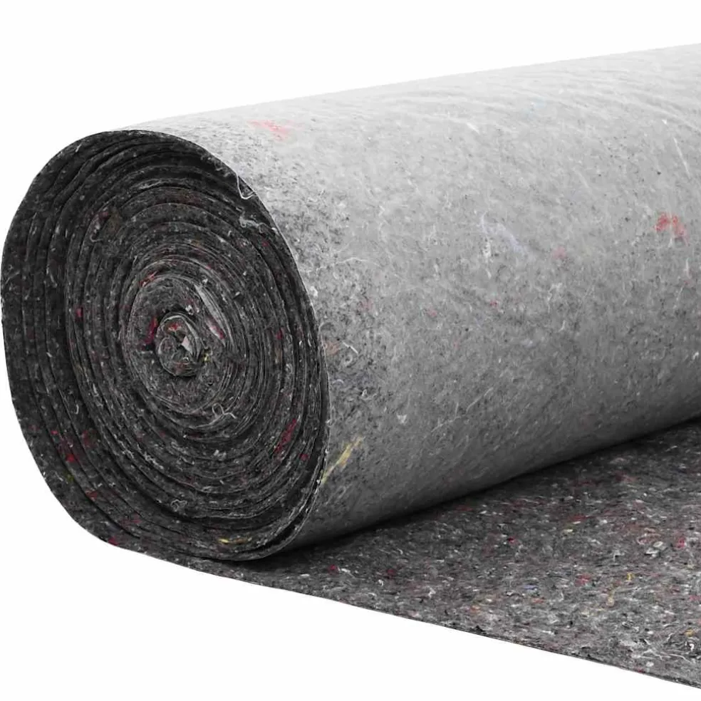 vidaXL Vijver Vlies 1 x 10 m Polyester en Katoen Grijs