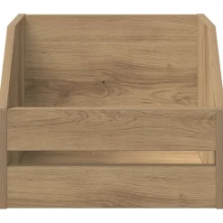 vidaXL Vinyl Album Doos Artisanaal eiken 38 x 30 x 29 cm Bewerkt hout