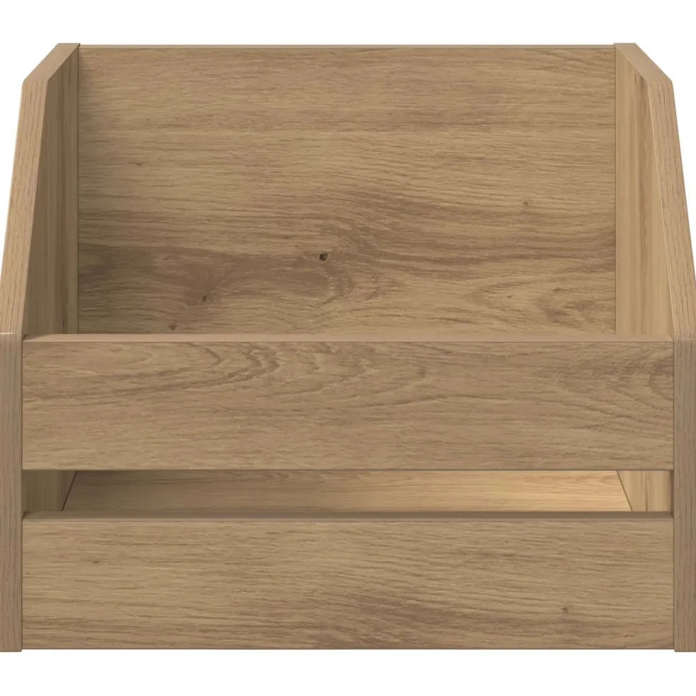 vidaXL Vinyl Album Doos Artisanaal eiken 38 x 30 x 29 cm Bewerkt hout