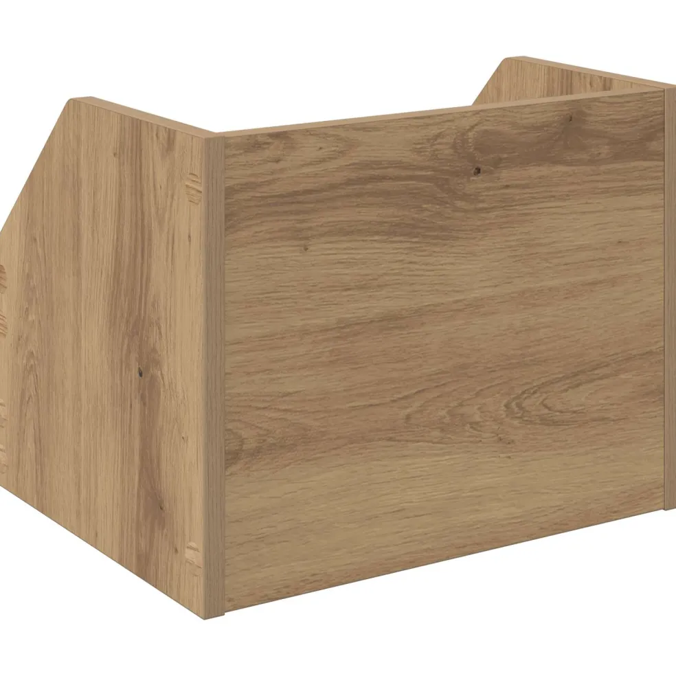 vidaXL Vinyl Album Doos Artisanaal eiken 38 x 30 x 29 cm Bewerkt hout