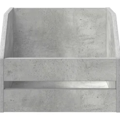 vidaXL Vinyl Album Doos Betongrijs 38 x 30 x 29 cm Bewerkt hout