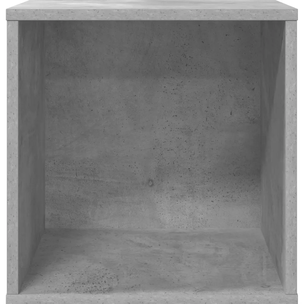 vidaXL Vinyl Album Doos Betongrijs 37 x 36,5 x 38 cm Bewerkt hout