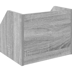 vidaXL Vinyl Album Doos Grijs Sonoma 38 x 30 x 29 cm Bewerkt hout
