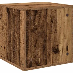 vidaXL Vinyl Album Doos Oud hout 37 x 36,5 x 38 cm Bewerkt hout