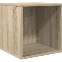 vidaXL Vinyl Album Doos Sonoma Eiken 37 x 36,5 x 38 cm Bewerkt hout