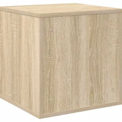 vidaXL Vinyl Album Doos Sonoma Eiken 37 x 36,5 x 38 cm Bewerkt hout
