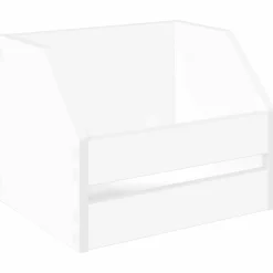 vidaXL Vinyl Album Doos Wit 38 x 30 x 29 cm Bewerkt hout