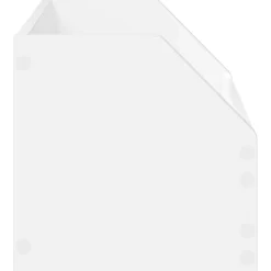 vidaXL Vinyl Album Doos Wit 38 x 30 x 29 cm Bewerkt hout