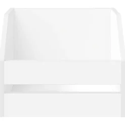 vidaXL Vinyl Album Doos Wit 38 x 30 x 29 cm Bewerkt hout