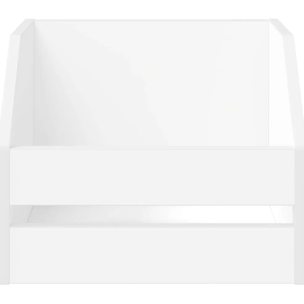 vidaXL Vinyl Album Doos Wit 38 x 30 x 29 cm Bewerkt hout