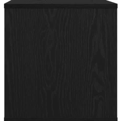 vidaXL Vinyl Album Doos Zwart eiken 37 x 36,5 x 38 cm Bewerkt hout