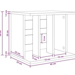 vidaXL Vinyl Platenspeler Opslag Sonoma Eiken 42 x 33 x 36 cm