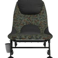 vidaXL Visbed met verstelbare modderpoten inklapbaar camouflage