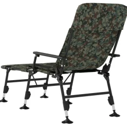 vidaXL Visbed met verstelbare modderpoten inklapbaar camouflage