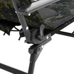 vidaXL Visbed met verstelbare modderpoten inklapbaar camouflage