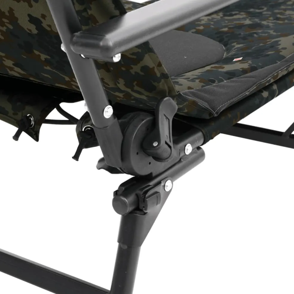 vidaXL Visbed met verstelbare modderpoten inklapbaar camouflage