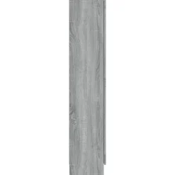 vidaXL Vitrinekast 82,5x30,5x150 cm bewerkt hout grijs sonoma eiken