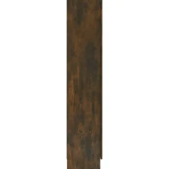 vidaXL Vitrinekast 82,5x30,5x150 cm bewerkt hout gerookt eikenkleurig