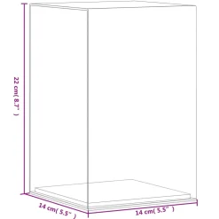 vidaXL Vitrine transparant 14x14x22 cm acryl