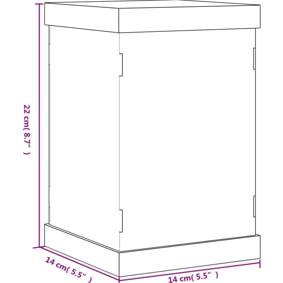 vidaXL Vitrine transparant 14x14x22 cm acryl