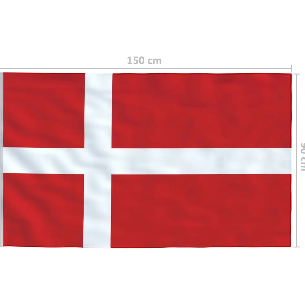 vidaXL Vlag Denemarken 90x150 cm