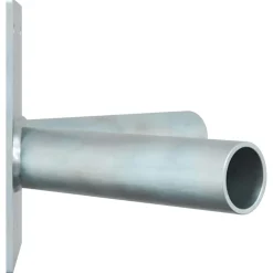 vidaXL Vlaggen Mast Houder Zilver 11,5 x 7,5 x 0,2 cm Staal