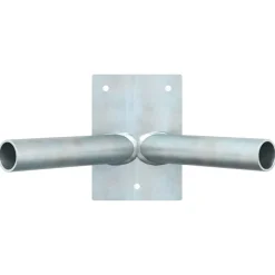 vidaXL Vlaggen Mast Houder Zilver 11,5 x 7,5 x 0,2 cm Staal