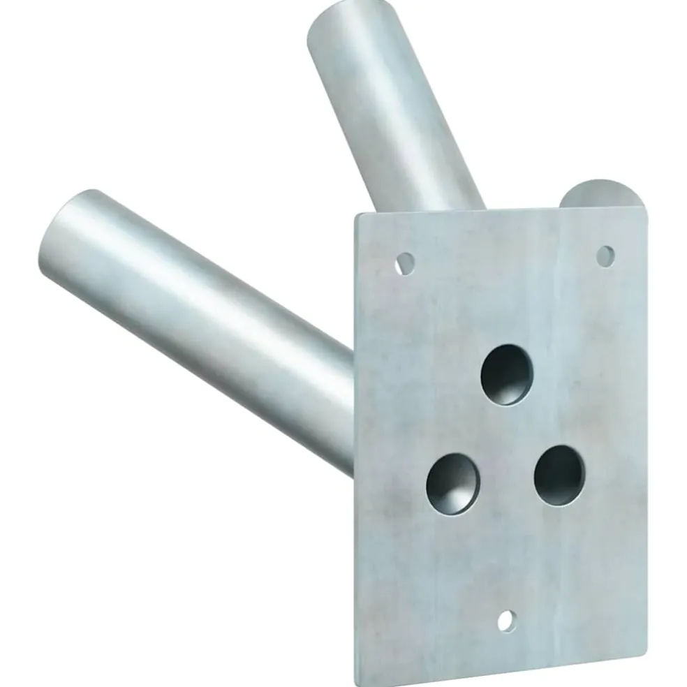 vidaXL Vlaggen Mast Houder Zilver 10,5 x 7,5 x 0,2 cm Staal