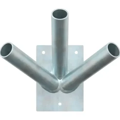 vidaXL Vlaggen Mast Houder Zilver 10,5 x 7,5 x 0,2 cm Staal