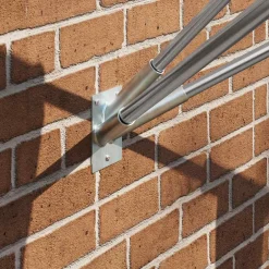 vidaXL Vlaggen Mast Houder Zilver 10,5 x 7,5 x 0,2 cm Staal