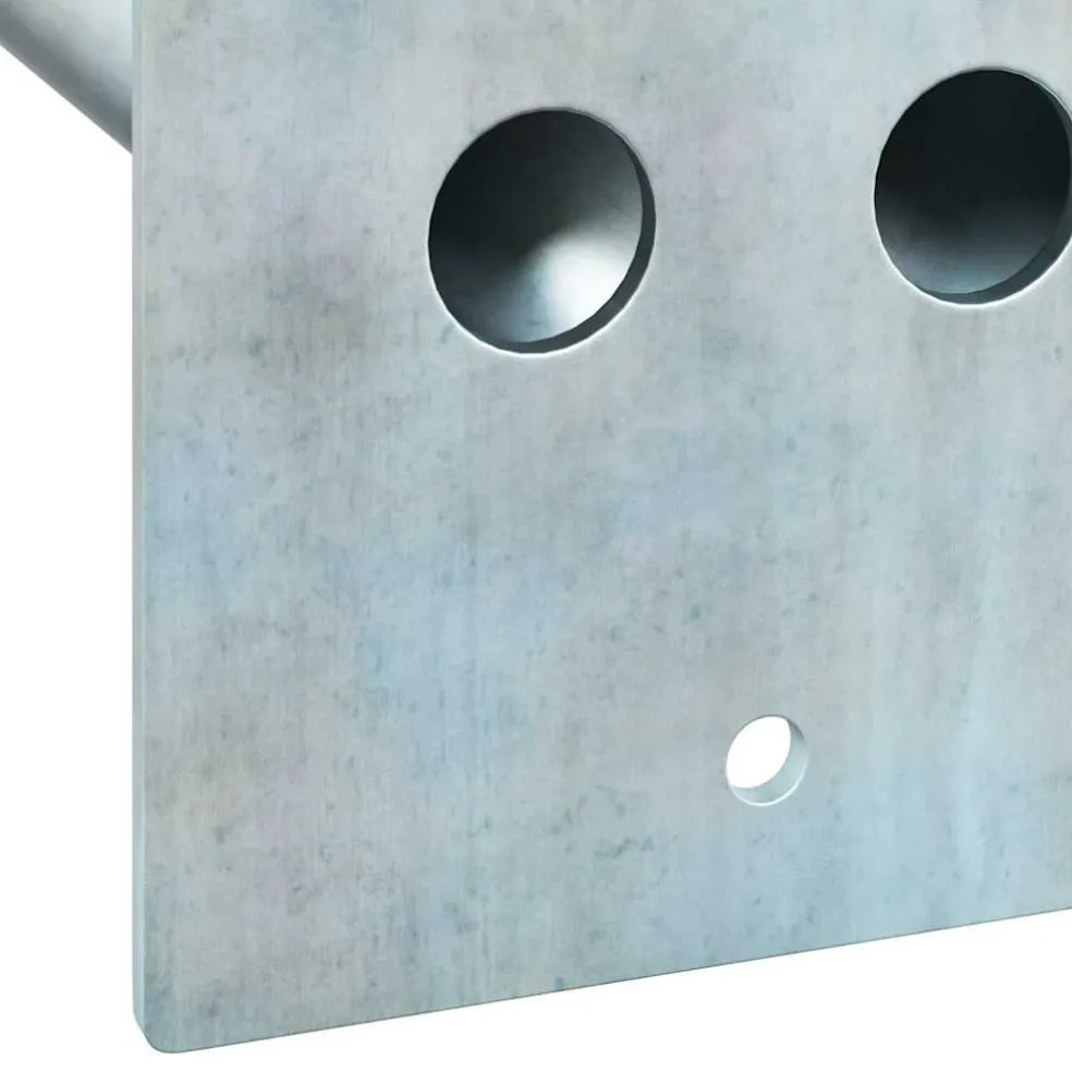 vidaXL Vlaggen Mast Houder Zilver 10,5 x 7,5 x 0,2 cm Staal