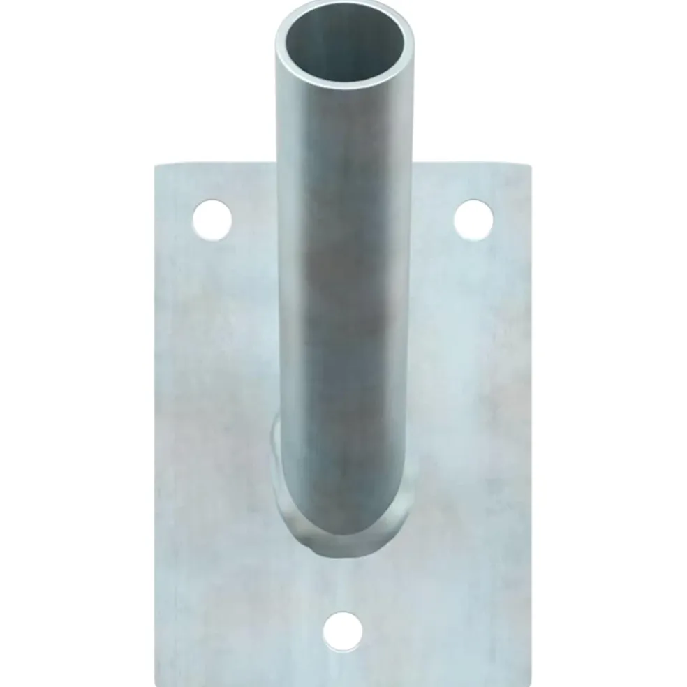 vidaXL Vlaggen Mast Houder Zilver 10,5 x 7,5 x 2,5 cm Staal