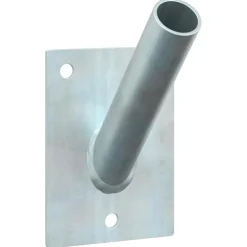 vidaXL Vlaggen Mast Houder Zilver 10,5 x 7,5 x 2,5 cm Staal