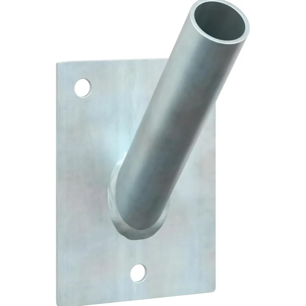 vidaXL Vlaggen Mast Houder Zilver 10,5 x 7,5 x 2,5 cm Staal