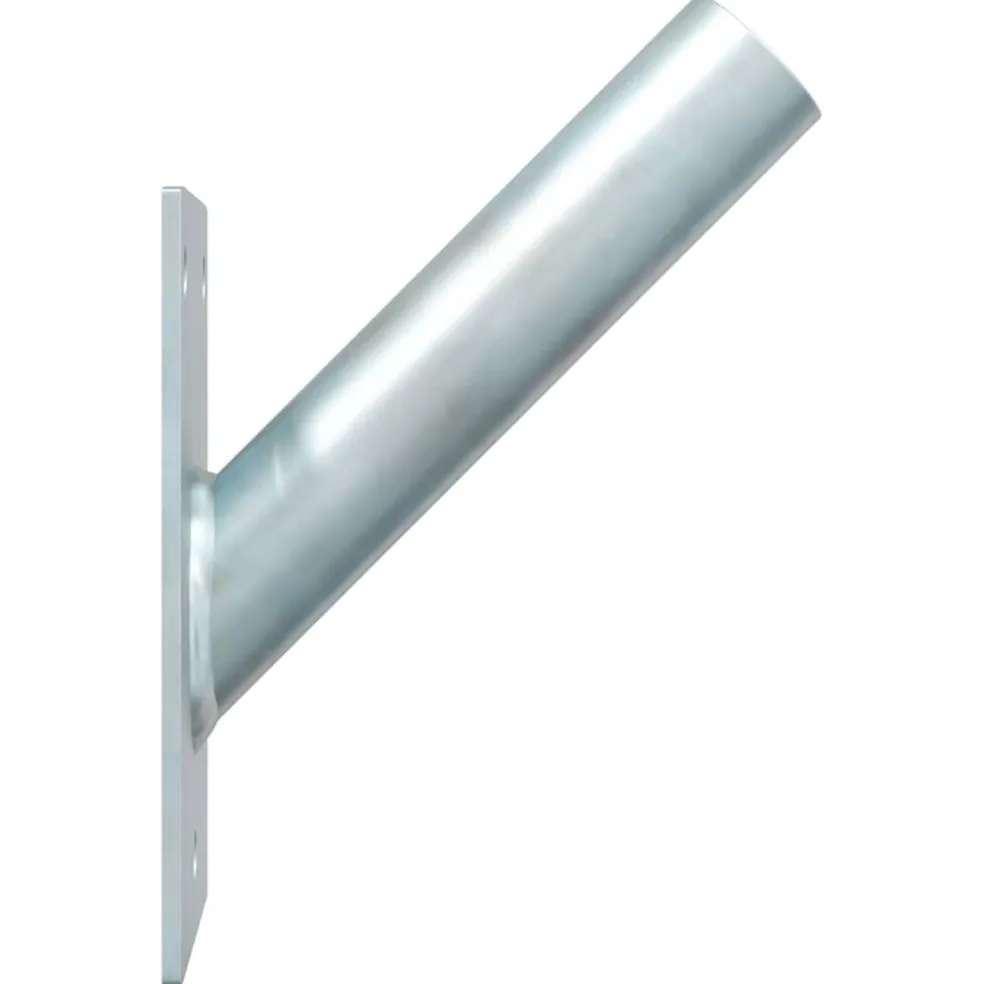 vidaXL Vlaggen Mast Houder Zilver 10,5 x 7,5 x 2,5 cm Staal