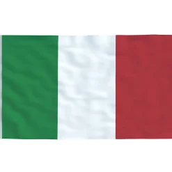 vidaXL Vlag met vlaggenmast Italië 6,08 m aluminium