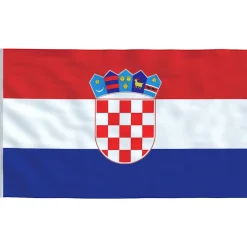 vidaXL Vlag met vlaggenmast Kroatië 6,08 m aluminium